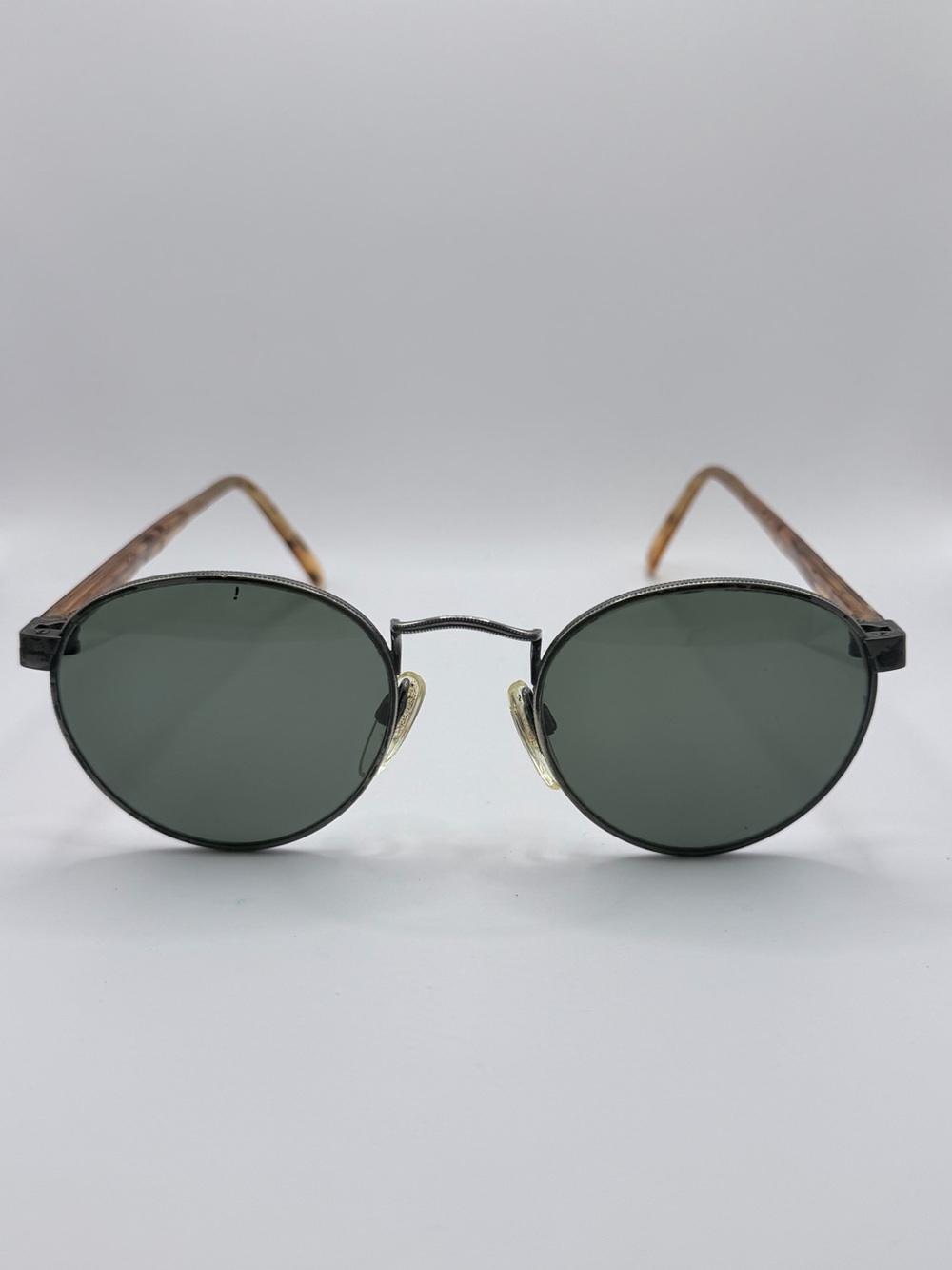 Vintage Liz Claiborne Round Gunmetal Sunglasses 90s Grunge